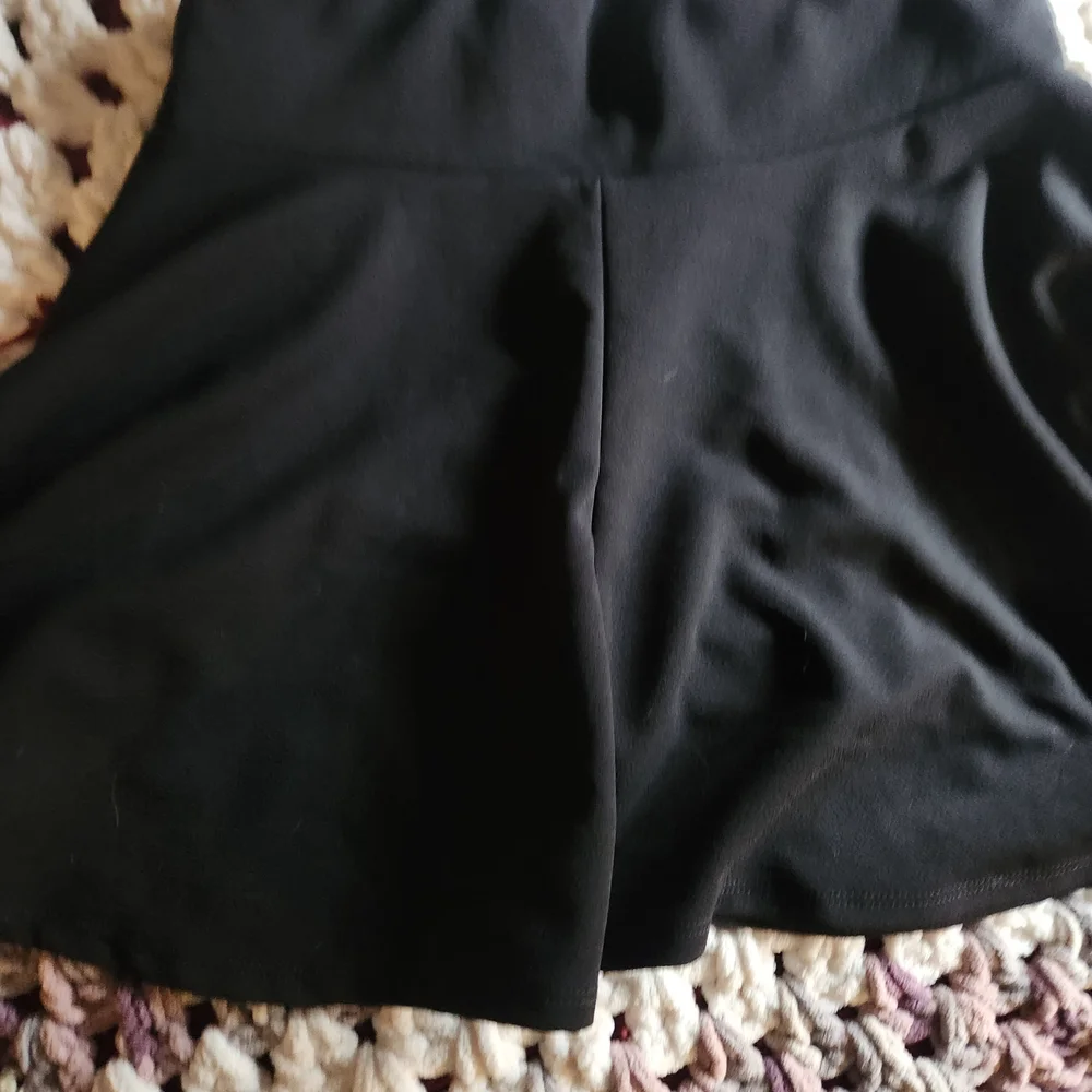 Midnight Hour Black Skater Skirt with Red Lace Up Design - Picture 4 of 8